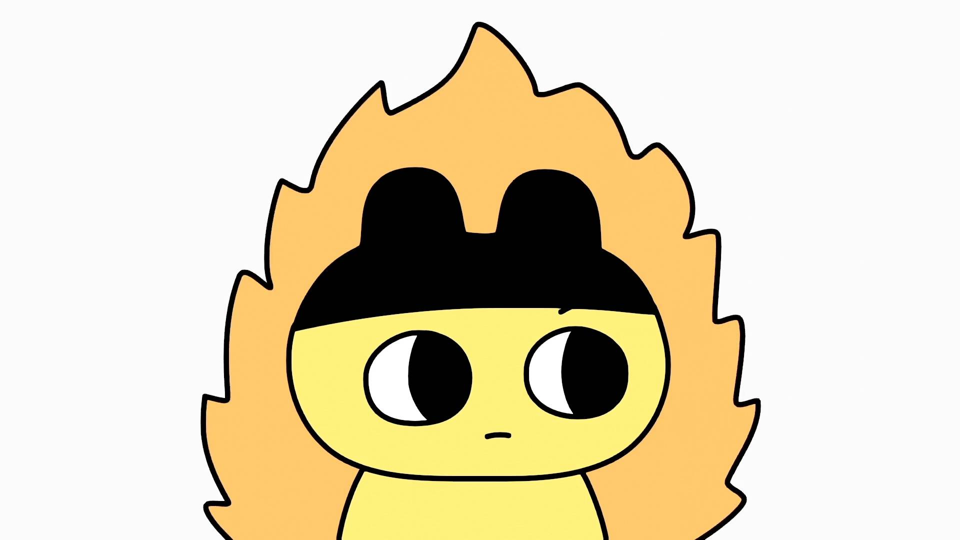 Orange Tamagotchi character with flowing hair close-up portrait - Tama Animation Episode 10 thumbnail YouTube series