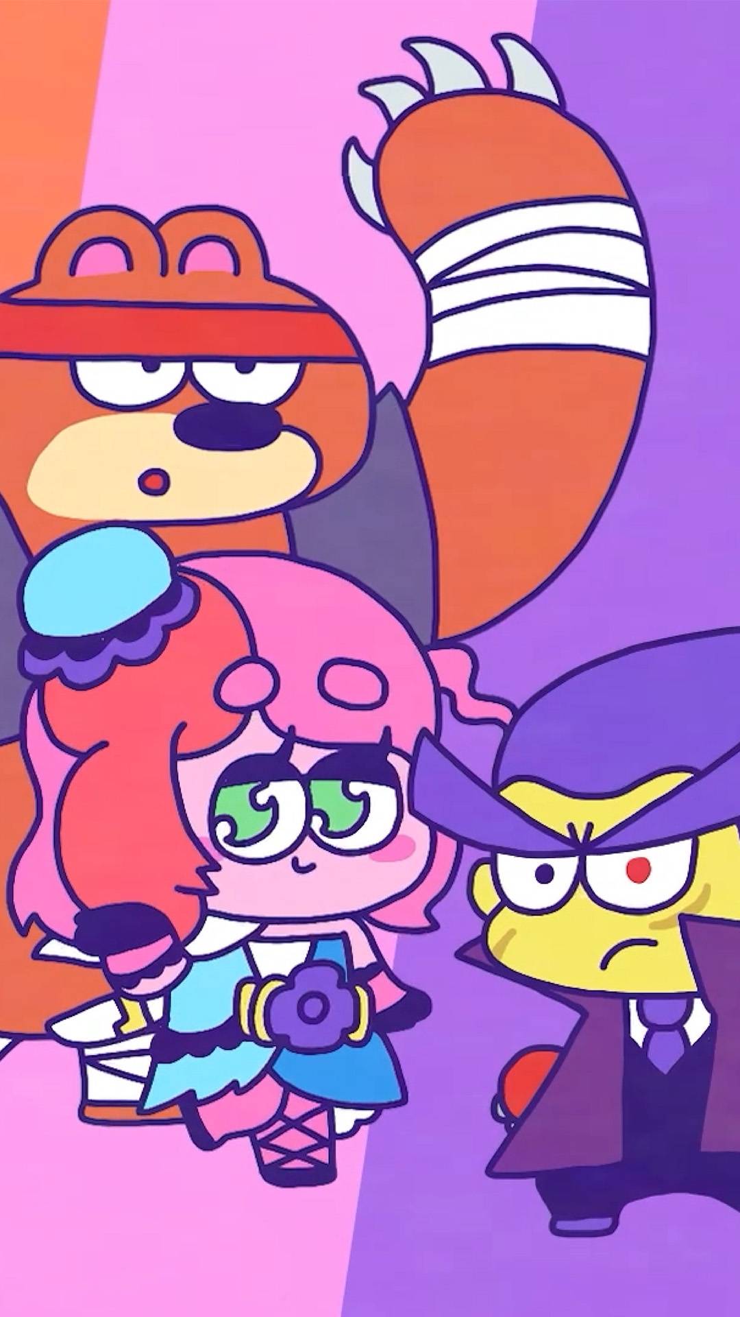 TEKKEN Cartoon animated series artwork featuring Kuma, Alisa and Kazuya as chibi cartoon characters