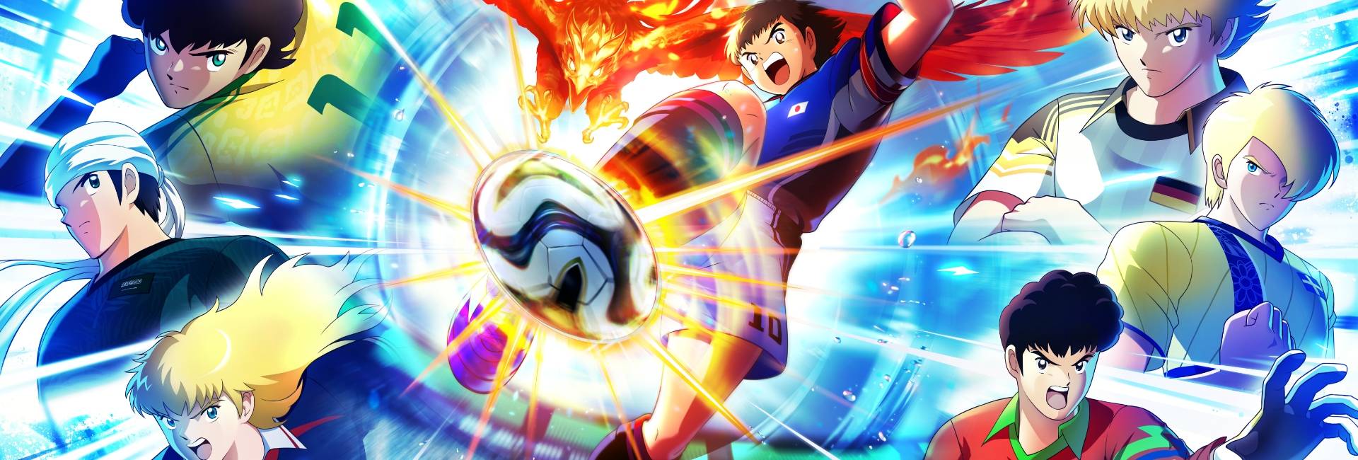 Visuel officiel de Captain Tsubasa 2: World Fighters avec Tsubasa Ozora au cœur de l'action