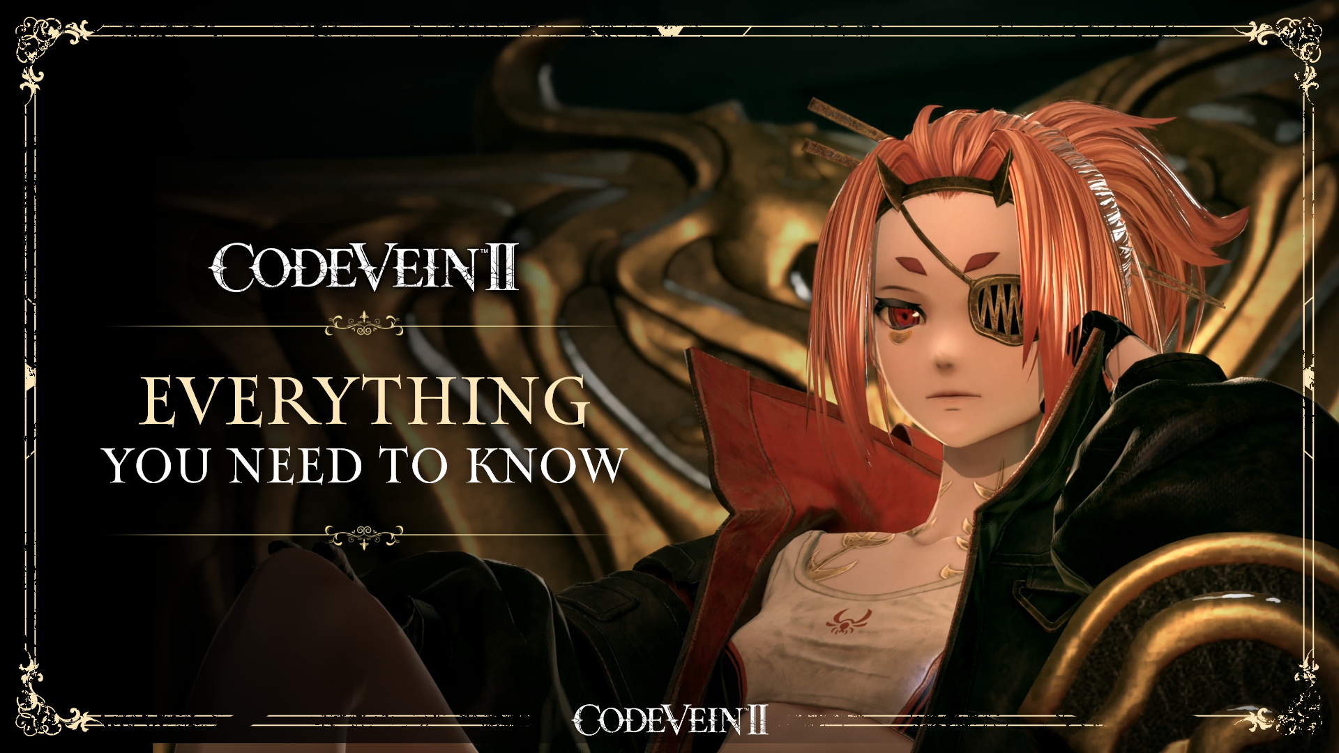 CODE VEIN II character Josée with orange hair and eye patch - everything you need to know guide