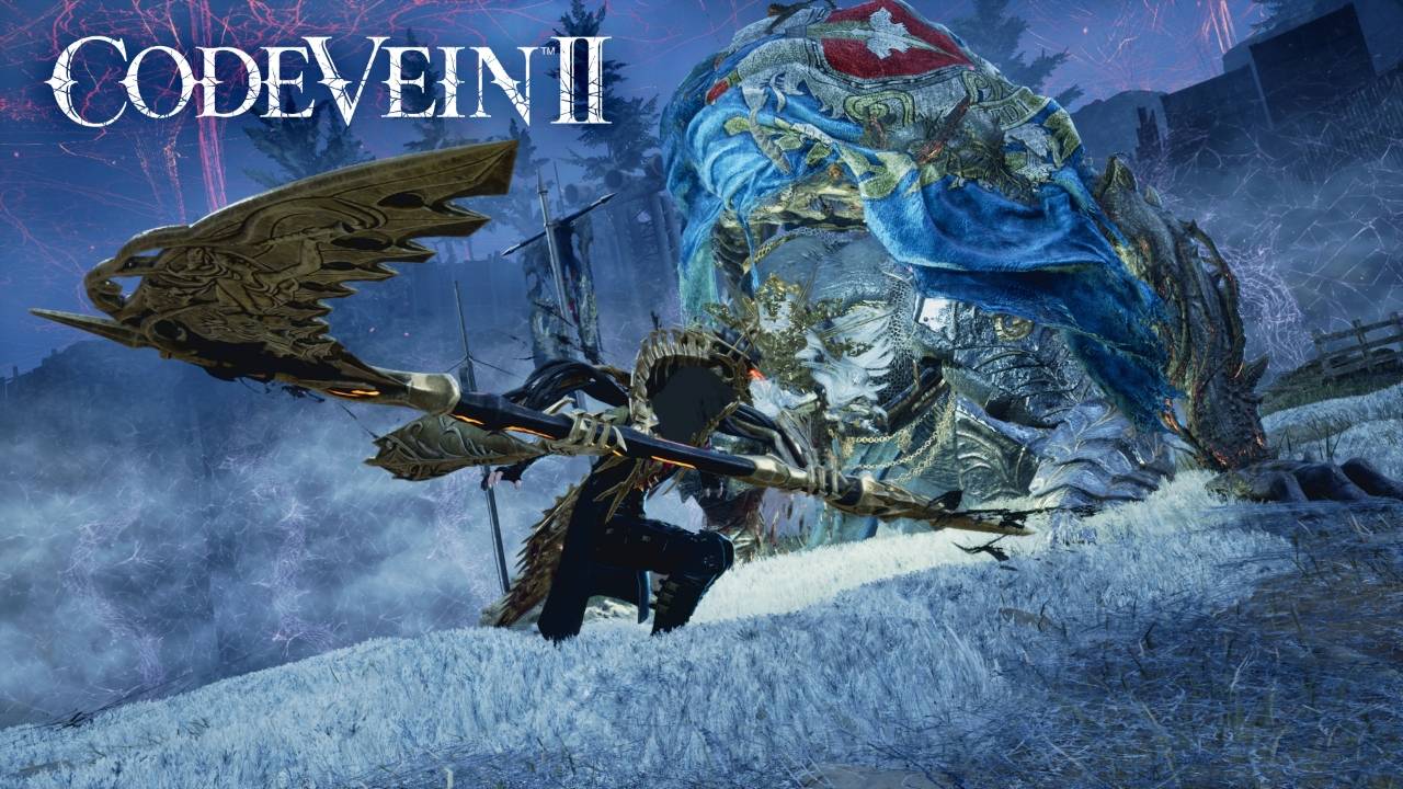 Code Vein II winged warrior confronts massive dragon boss in snowy battlefield pre-order announcement