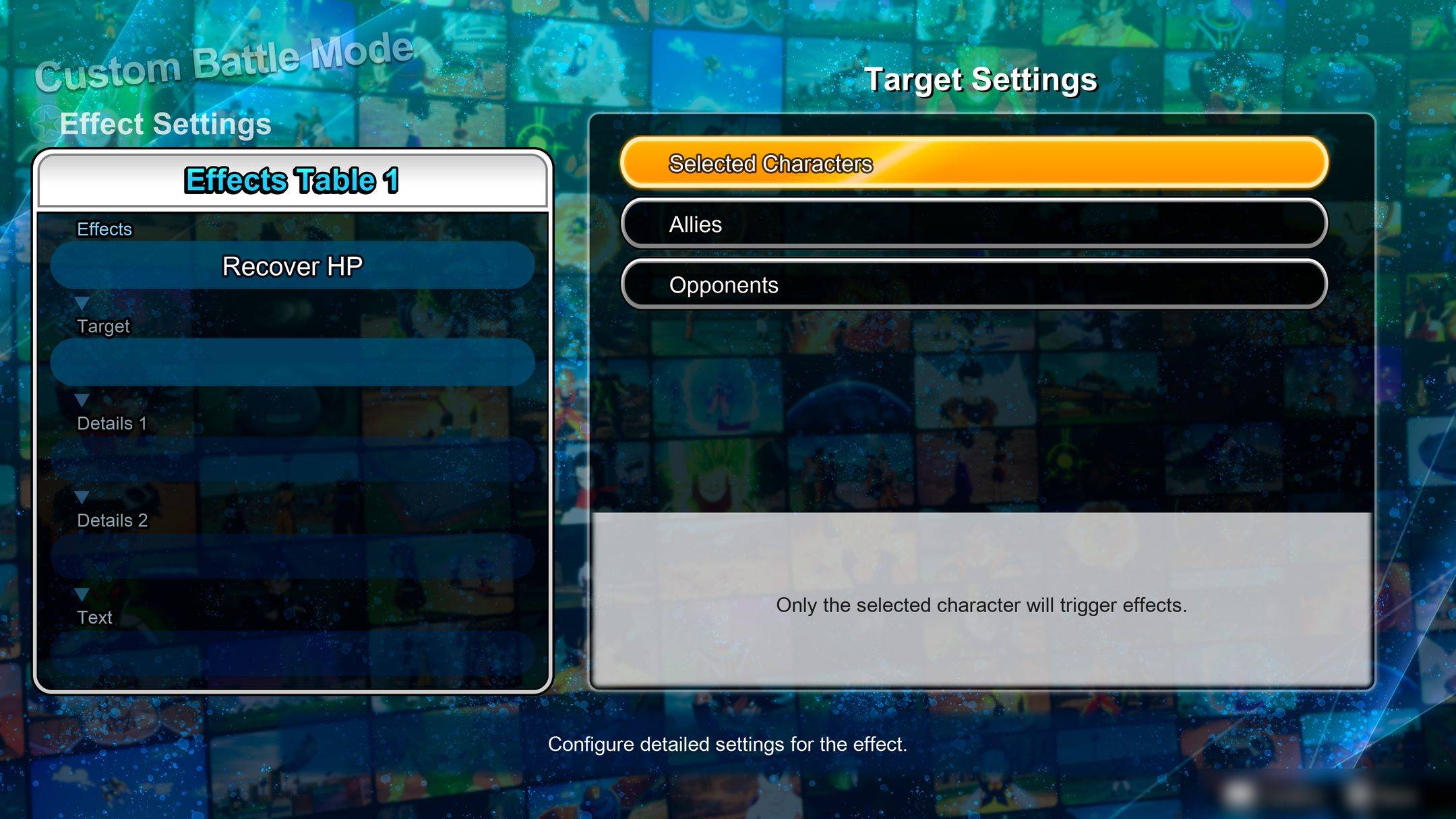 DBSZ Custom Battle Conditional Effect Set