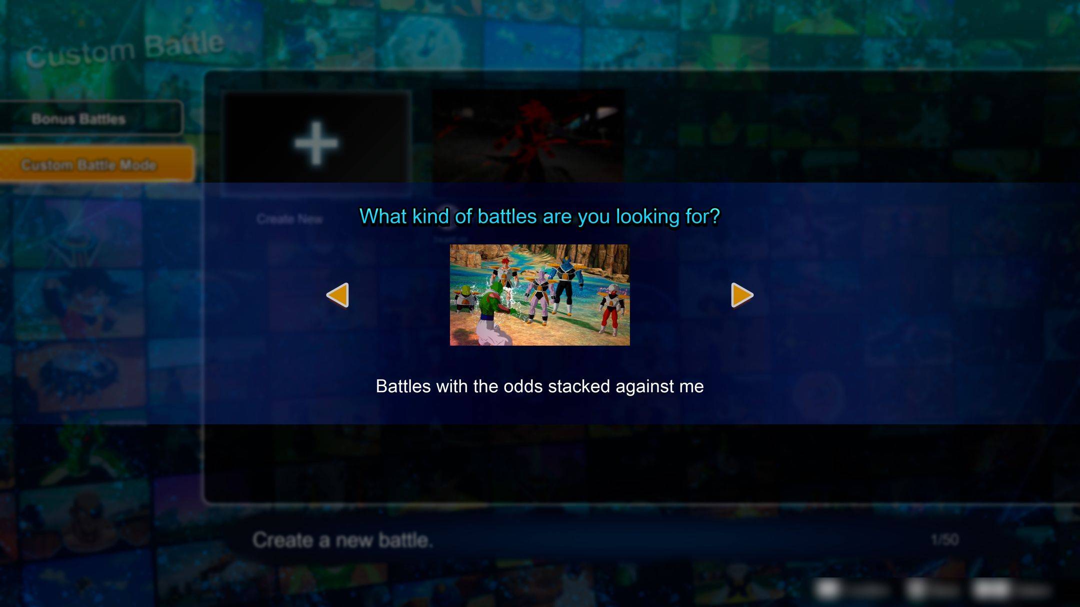 DBSZ Custom Battle Simple Mode
