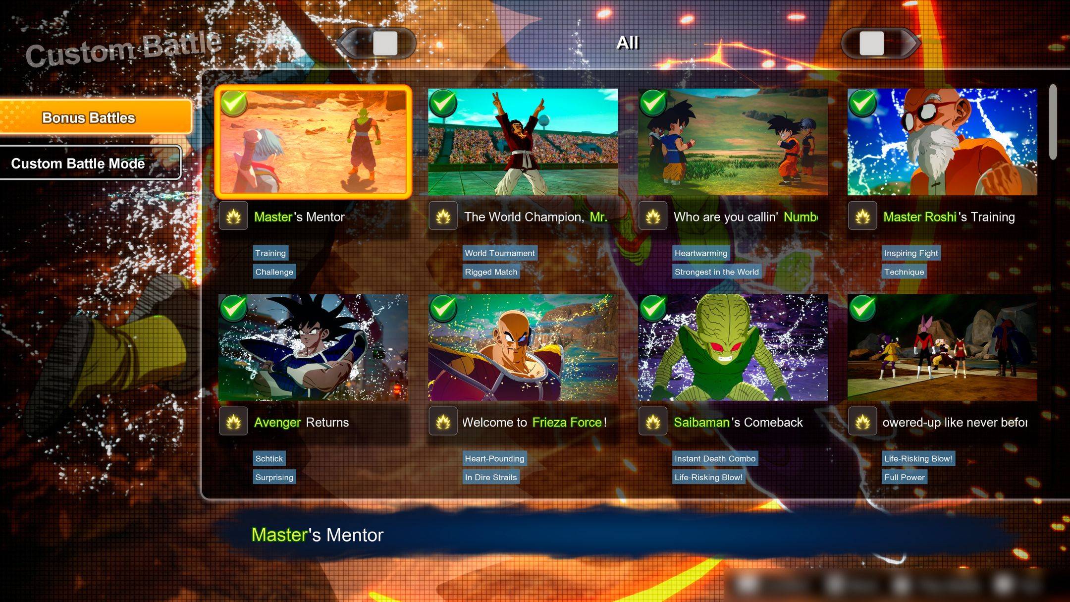 DBSZ Custom Battle