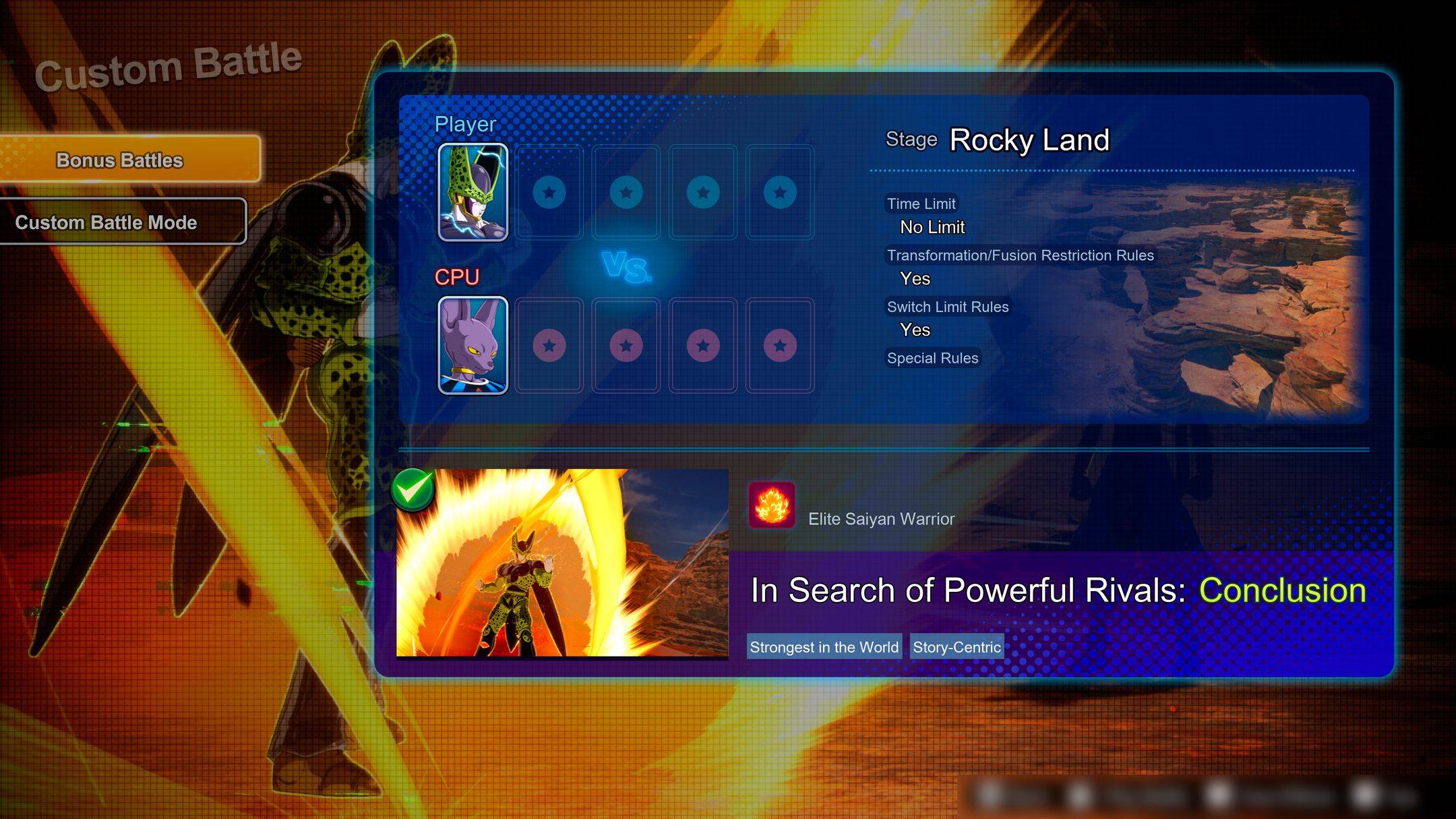 DBSZ Bonus Battle Rocky Land