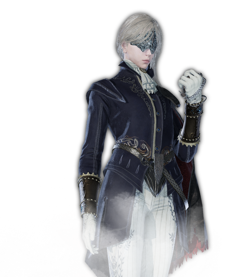 Duchess, a playable character in Elden Ring Nightreign, wearing a mysterious mask