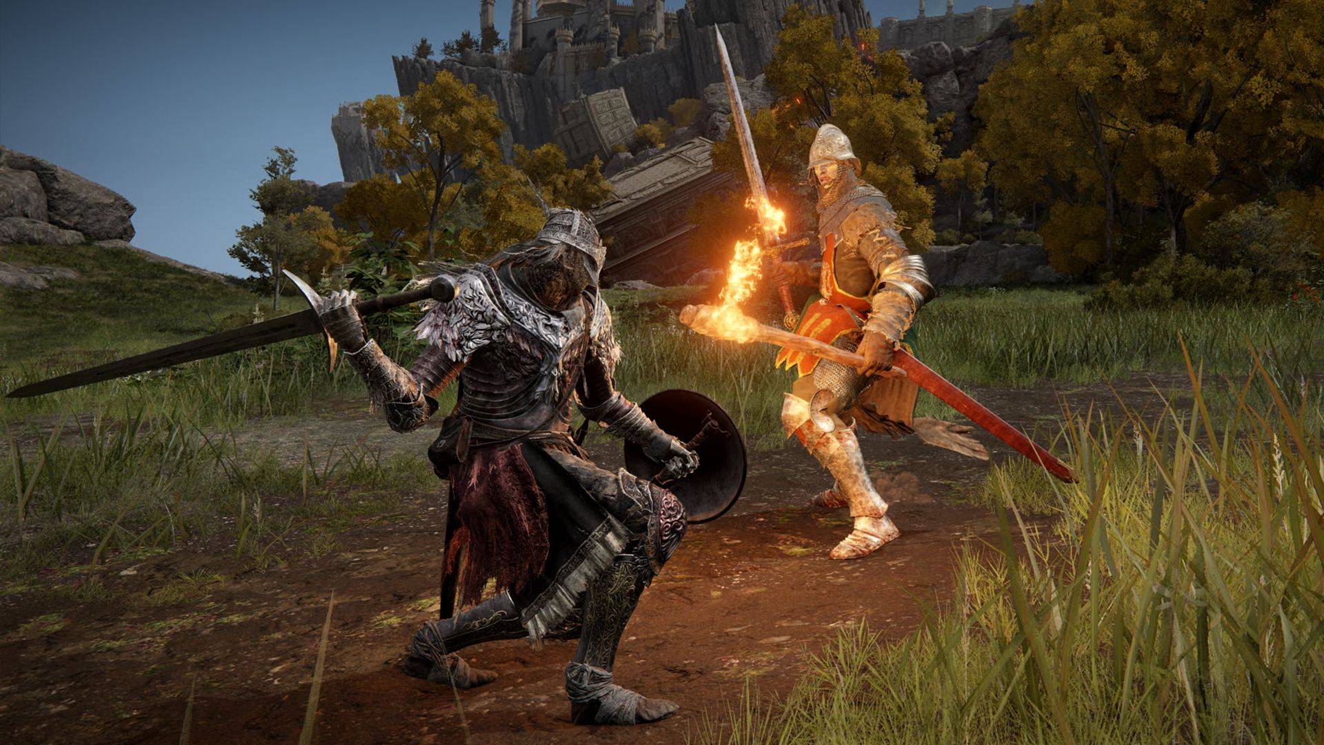 Elden Ring fighting enemy