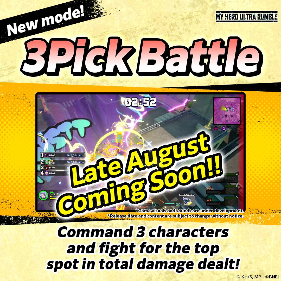 My Hero Ultra Rumble new 3 Pick Battle mode announcement with in-game footage preview