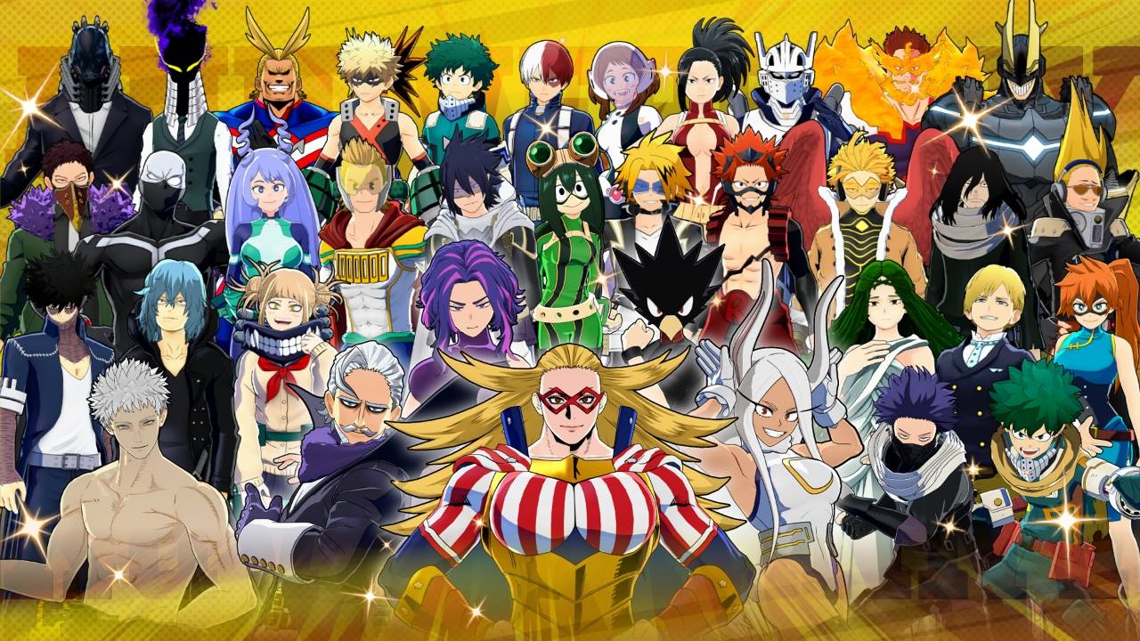 My Hero Ultra Rumble full character roster illustration for 3rd Anniversary celebration