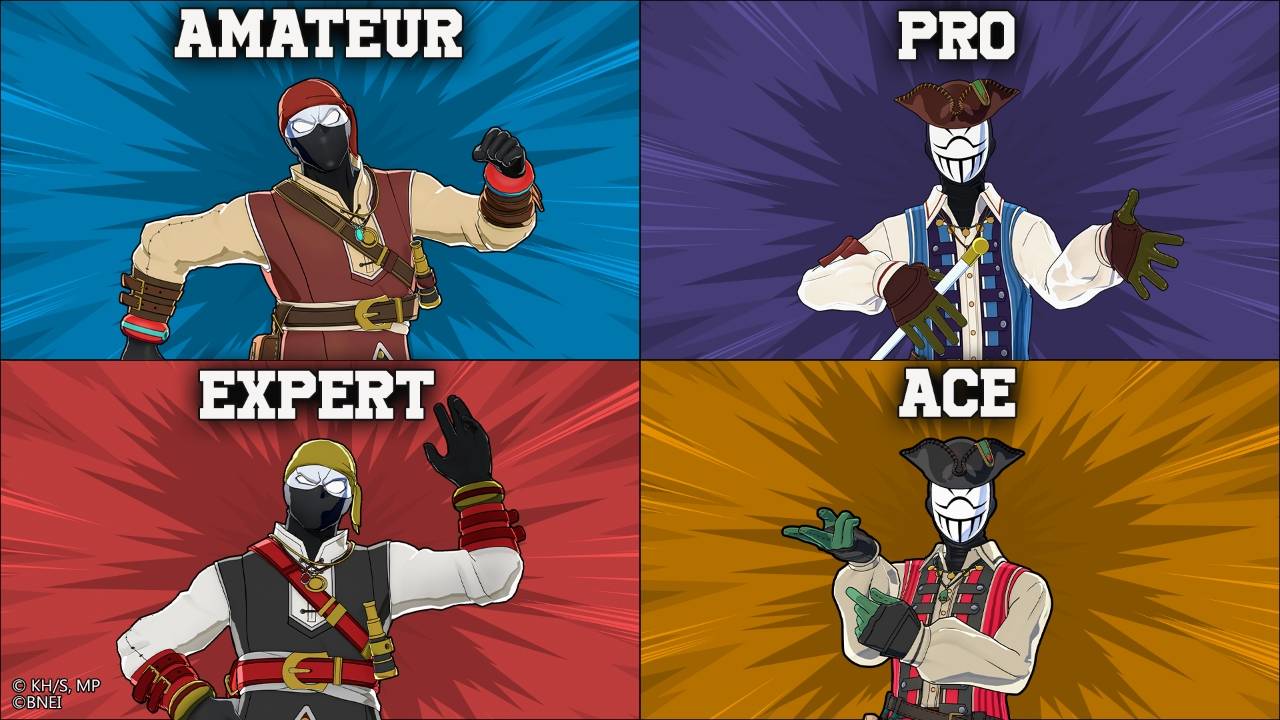 My Hero Ultra Rumble Season 18 rank rewards featuring Twice and Mr. Compress Villain Pirates costumes