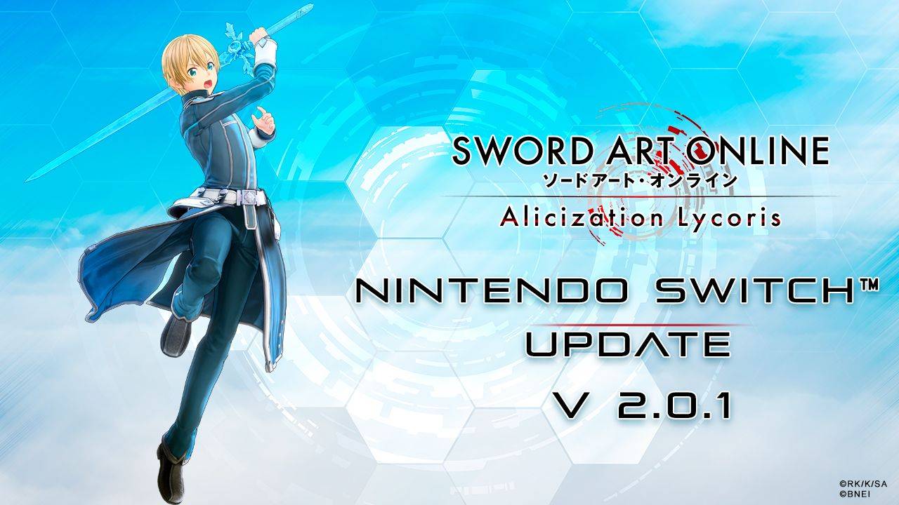 SWORD ART ONLINE Alicization Lycoris NINTENDO SWITCH Ver2.0.1 Patch Notes