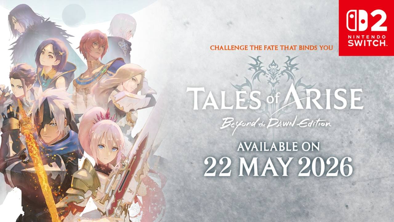 Official Tales of Arise Switch 2 announcement art with Alphen and Shionne