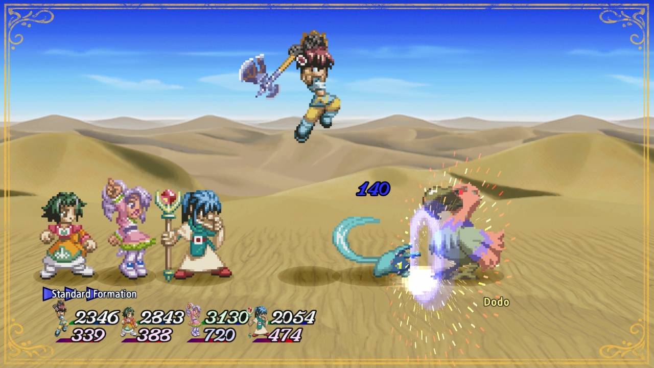 Tales of Eternia Remastered – desert battle against monster Dodo