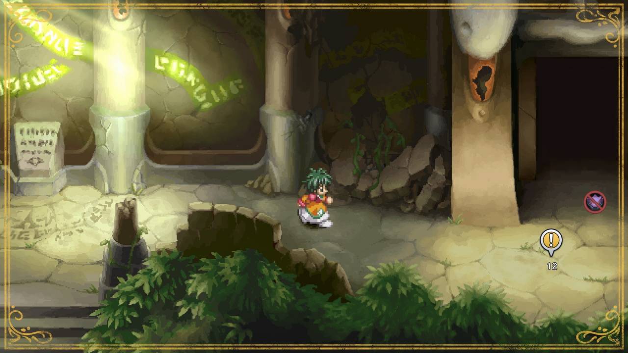Tales of Eternia Remastered – exploring a dungeon with glowing runes