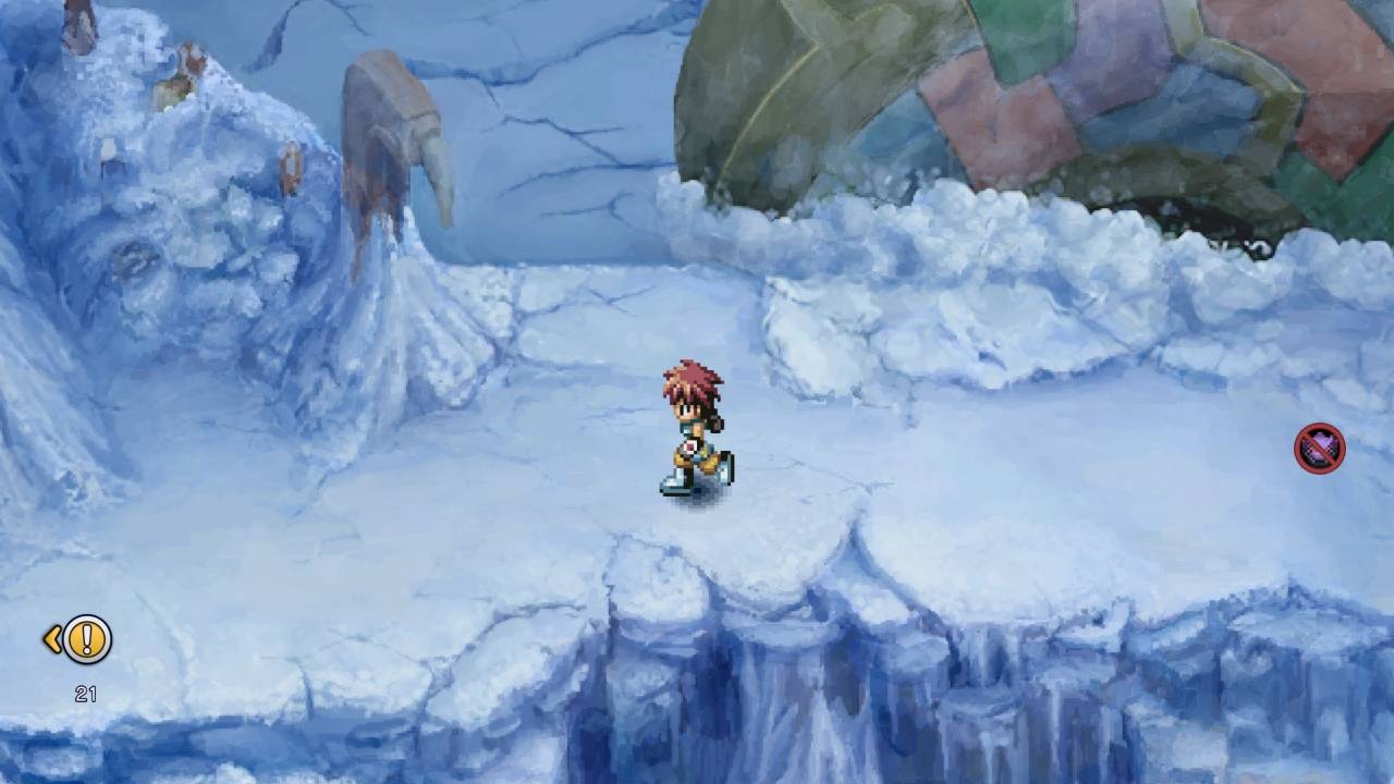 Capture officielle de Tales of Eternia Remastered montrant les icônes de destination et le réglage des rencontres aléatoires