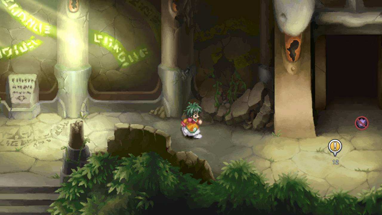 Capture officielle de Tales of Eternia Remastered montrant les icônes de destination et le contrôle des rencontres