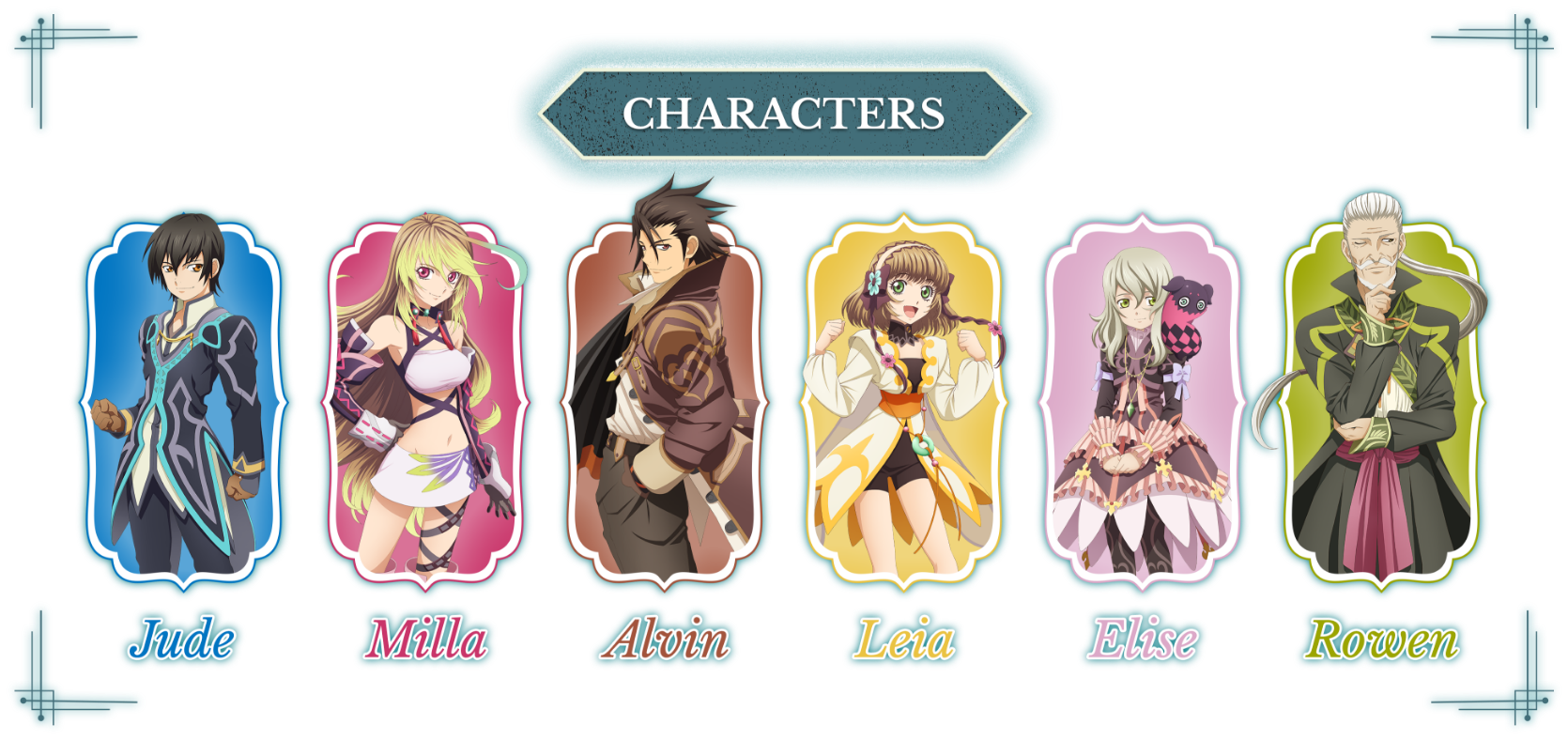 Tales of Xillia Remastered Characters