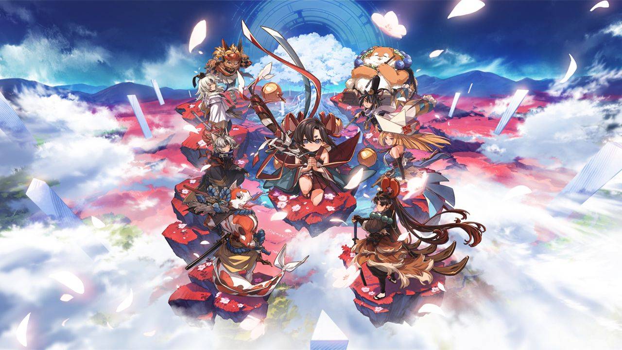 Towa and the Guardians of the Sacred Tree key art featuring anime-style characters under vibrant sky